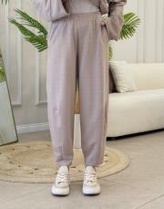 carla üç iplik şalvar pantolon vizon 2