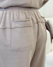 carla üç iplik şalvar pantolon vizon 5