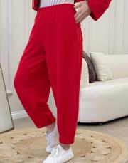 carla üç iplik şalvar pantolon kırmızı 3