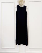 pamuk keten içlik elbise siyah