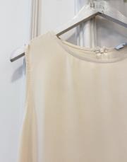 pamuk keten içlik elbise bej 2