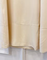 pamuk keten içlik elbise bej 3