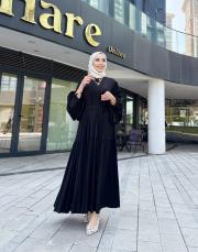 talia viscon katkat elbise siyah 3