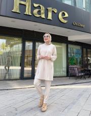 noppe inci detay basic sweat bej 2