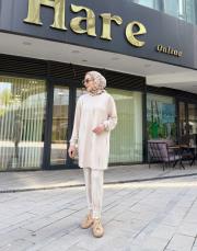 noppe inci detay basic sweat bej 3