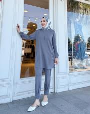 noppe inci detay basic sweat gri 2