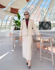 belinda pamuklu kalem etek bej 3