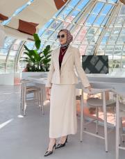 belinda pamuklu kalem etek bej 4