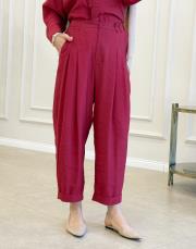 alfreda pile detay  modal pantolon bordo