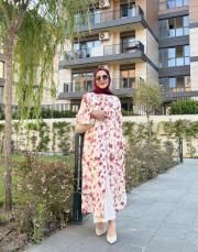 betty desenli gömlek elbise bordo 3