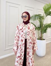 betty desenli gömlek elbise bordo 4