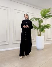 sandra tensel gömlek elbise siyah 3