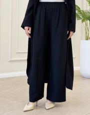 sandra tensel bol paça pantolon siyah 3