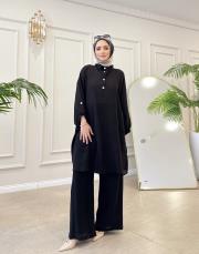 aida krinkıl tunik siyah