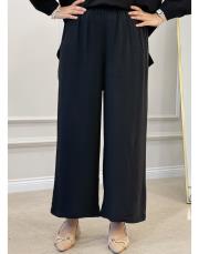 pamuklu bol paça astar siyah