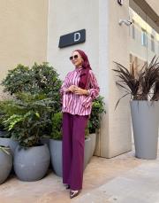 adel desenli bağlama detay bluz pembe 3