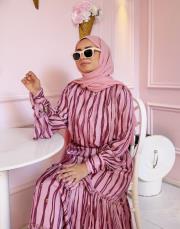 adel desenli bağlama detay bluz pembe 4