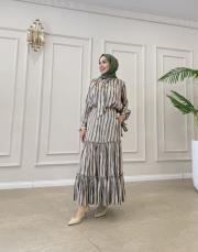 adel desenli bağlama detay bluz yeşil 4