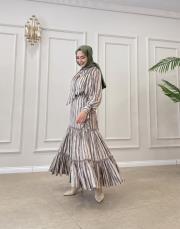 adel desenli kloş etek yeşil