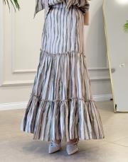 adel desenli kloş etek yeşil 5