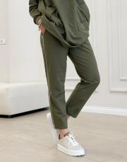 ases biye detay pamuklu eşofman altı haki