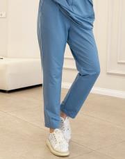 ases biye detay pamuklu eşofman altı mavi