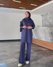 tina iki iplik cepli basic sweat indigo 3
