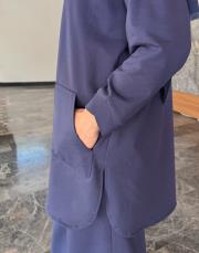 tina iki iplik cepli basic sweat indigo 6