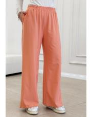 tina iki iplik bol paça eşofman altı turuncu