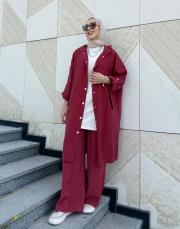 niador çıtçıtlı tensel kap bordo 2