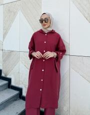 niador çıtçıtlı tensel kap bordo 3