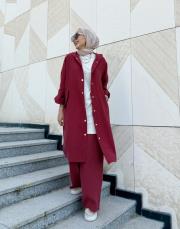 niador çıtçıtlı tensel kap bordo 4