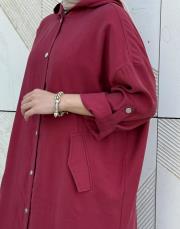 niador çıtçıtlı tensel kap bordo 5