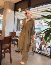 niador çıtçıtlı tensel kap haki