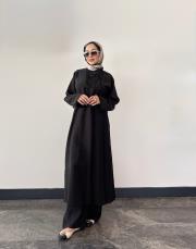 rafella grogren detay uzun tunik siyah 5