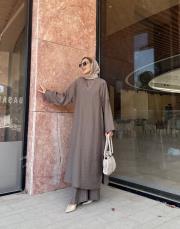 rafella grogren detay uzun tunik vizon 3