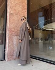 rafella grogren detay uzun tunik vizon 4