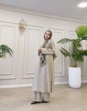 rafella grogren detay uzun tunik bej 2