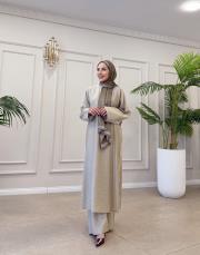 rafella grogren detay uzun tunik bej 3