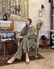 rafella grogren detay uzun tunik haki 5