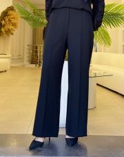 tegan nervürlü palazzo pantolon siyah 3