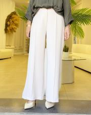 tegan nervürlü palazzo pantolon bej 3