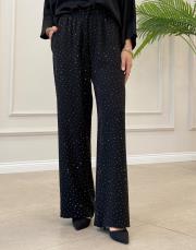 layali taş detaylı pantolon siyah 3