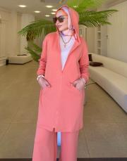 softova kapüşonlu kap turuncu 2