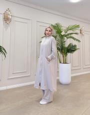 longra uzun basic kap bej 3