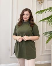 mono kısa kol basic t-shirt haki