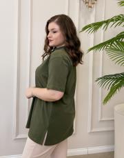 mono kısa kol basic t-shirt haki 2