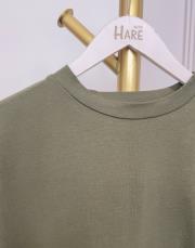 mono kısa kol basic t-shirt haki 4