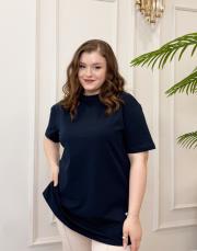 mono kısa kol basic t-shirt lacivert