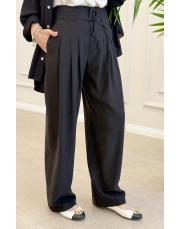 eloria pile detay pantolon siyah 2